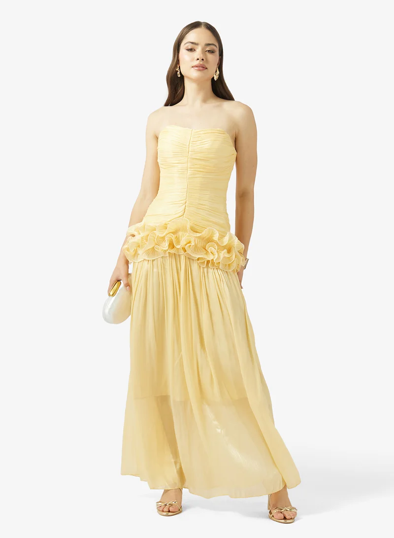 Ginger Boutique  Sweetheart Neckline Gather Detail Dropwaist Dress for Women | Best Price UAE